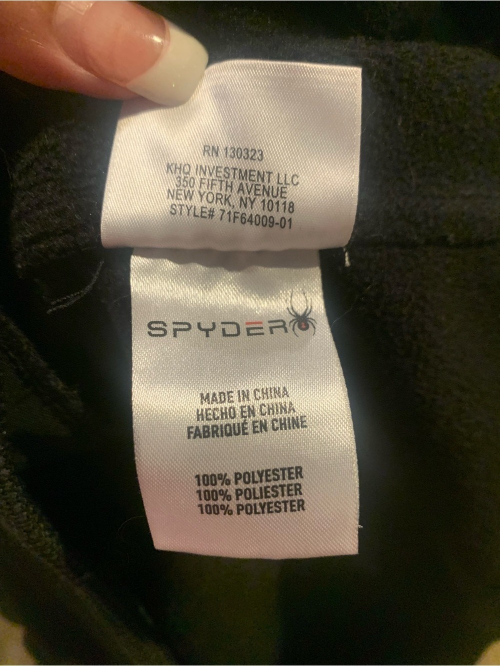 SPYDER Black Half-Zip Stryke Fleece Pullover Jacket Mens Medium - Picture 9 of 11